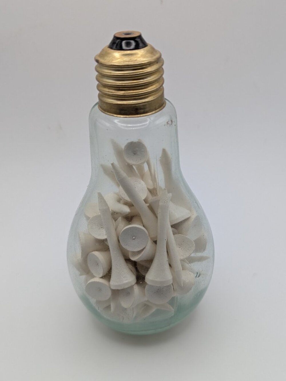 Novelty Lightbulb Golf Tee Jar Display